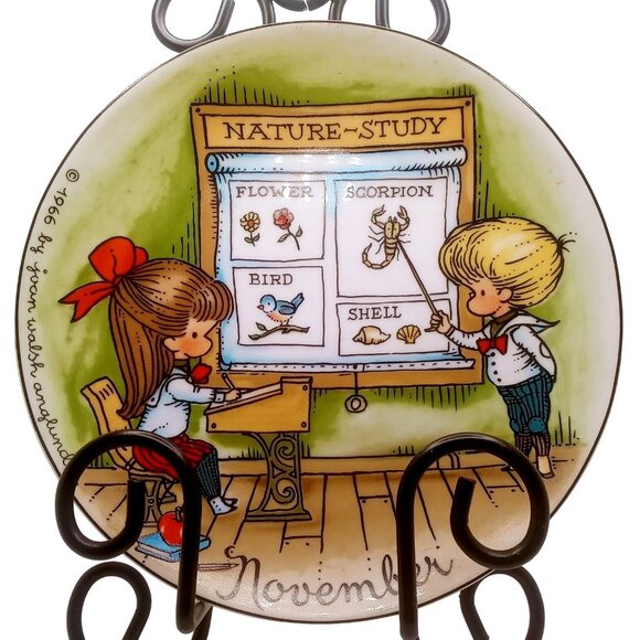 Joan Walsh Anglund Plate 1966 November Nature-Study Collectible Decorative Plate - Picture 1 of 9